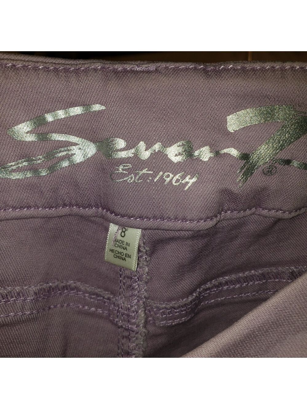 Seven7 Lilac Skinny Ankle Tummyless Denim Pants - 8 - Picture 7 of 9